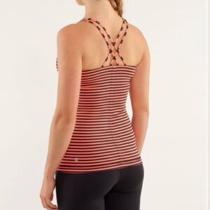 Lululemon Free To Be Tank Classic Stripe Light Flare Inkwell / Sea Stripe 4